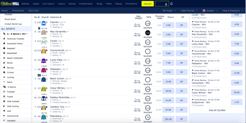 William Hill screenshot (22jun19)